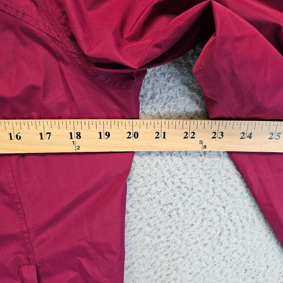Eddie Bauer Jacket Womens Size‎ Medium Burgundy Full Zip Hooded Windbreaker - Picture 6 of 8
